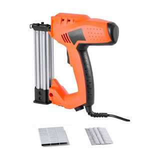 20V Electric Nail Gun 2-in-1 Metal Stapler Brad Nailer with 1000 Pcs Staples 18 Gauge 1 1/4 Inch