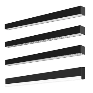 Anti-Dazzle Modern Hanging LED Linear Light for Indoor Ceiling Use with Remote/App Control High CRI 90 Aluminum Construction