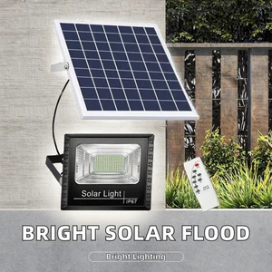Led Solar Flood Light Outdoor 40W 65W100W Waterproof Solar ABS Plastic Remote Control Flood Light Lamp with Lithium Battery