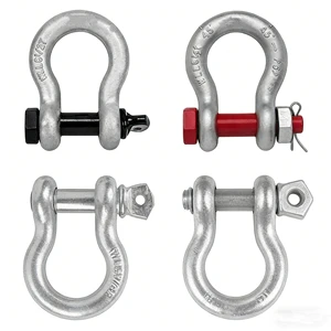 Wholesale US Type Bow Shackle G209 G210 G2130 Hot Dip Galvanized/Carbon Steel Bow Shackle Lifting Screw Pin Anchor Shackle