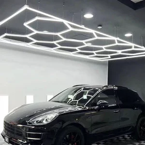 Hot Sale Professional Car Lights Polish Car Care Showroom Hexagon Lighting Garage Polygon LED Hexagon Garage Light