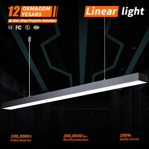Commercial Lighting LED IP44 Dustproof Office Light Gym Supermarket Garage LED Linear Light
