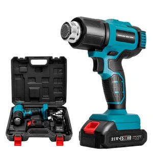 21V Portable High Temperature Thermostatic Electric Hot Air Blower 2000W Cordless Machine for Industrial Shrink Application