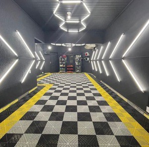Honeycomb Bright Plastic Hexagonal RGB LED Waterproof Car Repair Workshop Workstation Light with No Dark Area IP54 Rated