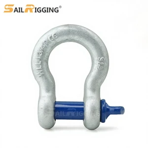 Heavy Duty Shackles G209 Screw Pin Hot Dip Galvanized Bow 3/4 D Ring 4.75t Anchor Shackle Grilletes