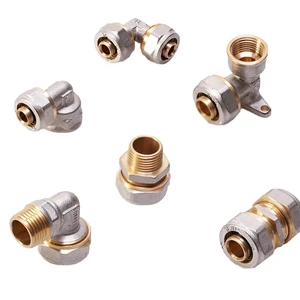 Factory Custom Forged Brass Painted Surface Compression Fittings Elbow Joints Flexible Multilayer/Pe-x Pipe for Gas and Water