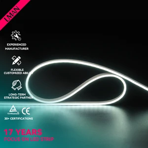 Waterproof Silicone LED Neon Strip Light DC 12V/24V IP65 CRI>83 3000K-6000K Flexible Durable Landscape Advertising Sign Lighting