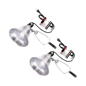 5.5 Inch Aluminum Chrome Finish Reflector Clamp Lamp 60 Watt E26 Socket Modern Design 6 Foot 18/2 SPT-2 Cord 1 Pack Bulb