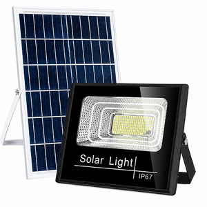 Outdoor Solar Flood Light Aluminum IP67 Waterproof LED 360 Beam Angle 60W Remote Control Garden Lamp
