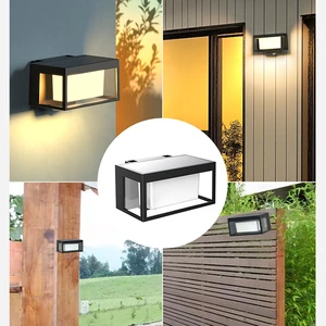 2025 New Best Solar Powered Lamp Patio Yard Cordless Mounted Pathway Fence Led Outdoor Waterproof Wall Solar Garden Light