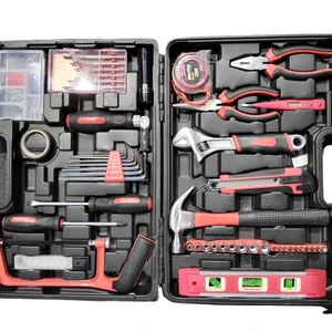 110 pcs in gco hand tool box kit home DIY tool set in portable case