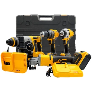 Professional 21V Lithium Battery Cordless Driver Power Car Impact Wrench Set Electric Wrench Hard Case Box OEM Repair