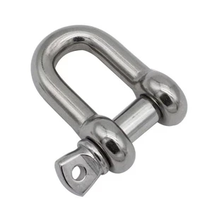 Factory Direct Supply Heavy Duty DIN 82101 Stainless Steel 304 Straight D-Type Ring Shackle for Mining Application