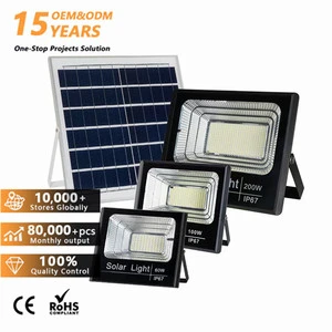 Waterproof Outdoor Lighting JD Jindian Lights with Solar Panels 100W 200W 300W 500W 1000W LED Solar Flood Light