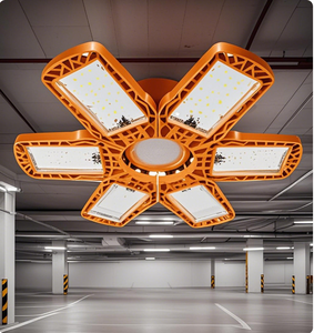 180W Foldable High Bay Light Led Garage Light with 6+1 Deformable Panels E26/E27 Base Workshop Warehouse LED Ceiling Lights