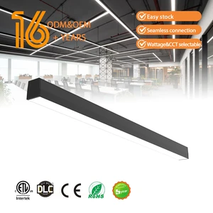 End-to-End Aluminum Suspended Linear Lighting Fixture with Anti-Glaring LED and IP44 Rating