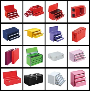 ODM&OEM Metal Waterproof Tool Box with 3-Drawer for Nut and Bolt Storage Portable & Robust Power Coated