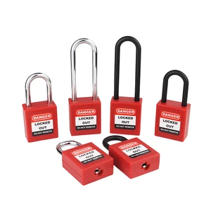 38mm Steel Shackle Insulated Safety Padlock Economic Keyed Alike Lockout With Polished Finish OEM Manufacturer