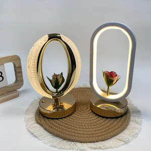 INS-Style Rose Ambiance Lamp - High-End Bedroom Bedside Night Light, Creative Decorative Table Lamp