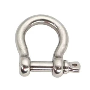Stainless Steel 304/316 DEE SHACKLES Rigging Bow Shackles Safety Bolt Pin AISI316 AISI304 European Type Highly Polished Mining