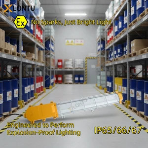 LED Explosion-proof Strip Tube Linear Lighting Fixture IP55 ATEX Three-proof Dimmable Platform Lamp