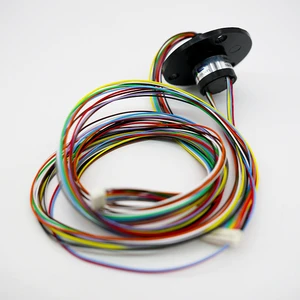 Industrial Mini Slip Ring 12 Circuits 2A 18mm OD Compact Brush Contact Capsule Rotary Connector for Automation Tools