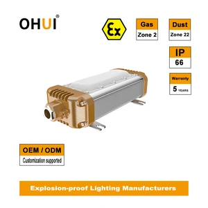 Explosion Proof LED Linear Light 20W 30W Strip IP66 Anti-corrosion Flood Lighting For Zone 2 With 5-Year Warranty