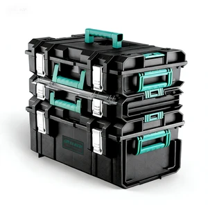Portable Heavy-Duty Aluminum Mechanic Tool Box Complete Garage Tools Trolley Roller Cabinet Waterproof 19.5kg Capacity JIANGZHE