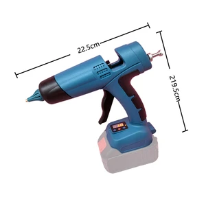 80W Electric Rechargeable Cheap Power Tool Lithium Cordless Digital Display Temperature Adjustable Hot Melt Glue Gun