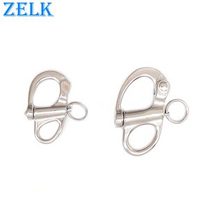 Marine Hardware Stainless Steel Fixed Snap Shackle for Mining High Polish Surface 100% Qualified Breaking Load Test