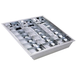 Classic Design T5/T8 60x60cm Mirror Reflector 2x2ft LED Grid Ceiling Lamp 3x20W Fluorescent Louver Light for School
