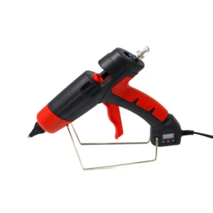 Electric 300W/400W Adjustable Temperature Hot Melt Glue Gun with Copper Nozzle, 11mm Sticks and Digital Display