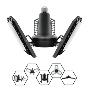 New Arrival E26 Deformable Led Garage Light With 3 Adjustable Panels Deformable Garage Light