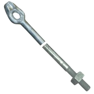 High Quality Thimble Eye Earth Anchor Rod With Nut for Guying Utility Poles