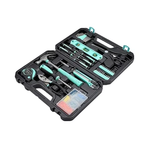Tool Kit 142-Piece Turquoise Steel & Plastic 13.39x9.25x2.95 Inch