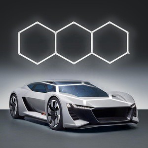 ETOP 3-Grids Hexagonal LED Garage Light, Lightweight and Super Bright Garage Ceiling Light, Suitable for Gym, Basement