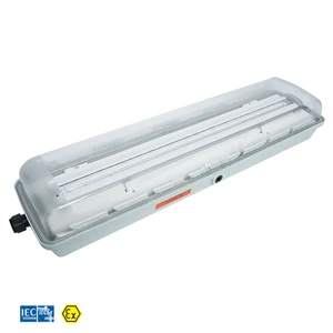 IP66 Single Double Triple Tube Clean Purification Light DC12V 24V AC220V 380V ATEX Explosion Proof LED Fluorescent Lamp