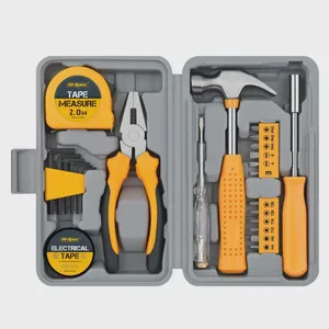 24PC Compact Home & Office DIY Hand Tool Kit with Hard Case | All-in-one Basic Tools for Household Improvement & Repairs