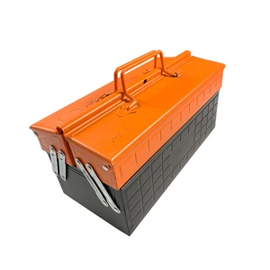 Metal Tool Box High Quality and Affordable Mini Folding Waterproof Metal Storage Toolbox with Lock Hand Tool Box
