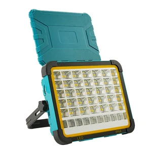 Dual solar panels Waterproof Portable Floodlight LED Outdoor Ultra-bright Camping Light Home Emergency Lighting