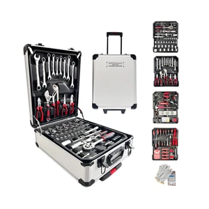 Best 299-Piece Tool Kit - Aluminum Case, 4 Layers, 200+ Hardware Items for Home/Workshop/Auto