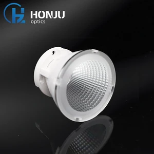 HONJU 50MM Commercial LED Lighting Reflectors Plastic Round Optics with Multiple Angles Aspheric Pattern for Indoor Use