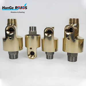 High-Speed High-Pressure Hydraulic Rotary Jaw-Jaw Swivel Joint HS-G Model Brass Threaded Connection Polished Finish