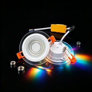 Hot Sale White+RGB Cob Glass Down Light 6W RGB Color Changing Led Glass Spot Light For Bangladesh And Nigeria Market