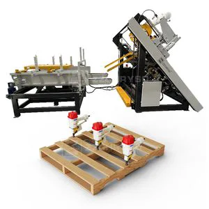 American Standard Automatic Wood Coil Nails Wooden Pallet Nailing Machine
