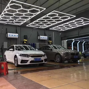 Professional OEM Customization Hexagonal LED Garage Light Workshop Lighting For Car Detailing Centers, Auto Repair Shops