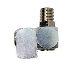 1/4'' Male to 1/4'' Female 360 Degree Rotating Air Adapter Pneumatic Swivel Joint Coupling Connector