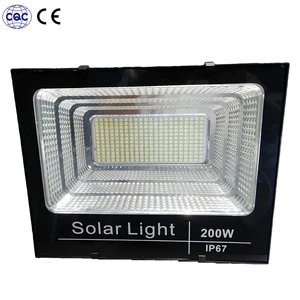 Outdoor Solar LED Flood Lights High Lumen Reflector IP65 Waterproof Remote Control 60-300W for Garden Roads Bright Spotlight