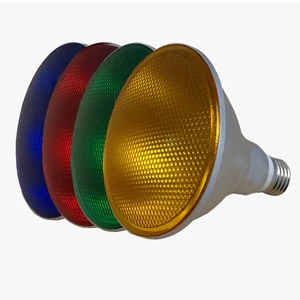 PAR38 IP65 Waterproof LED Lamp Cup, Red, Yellow, Blue, Green Four Colors, Suitable for the Use of Stage KTV