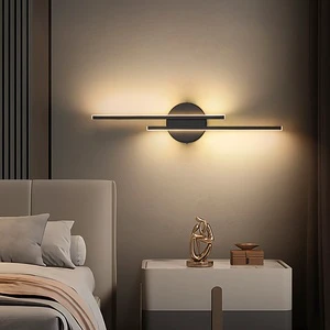 Cross-Border Double Linear LED Wall Lamp Atmospheric Corridor Hotel Decorative Lamp for Bedroom Chandeliers Pendant Lights